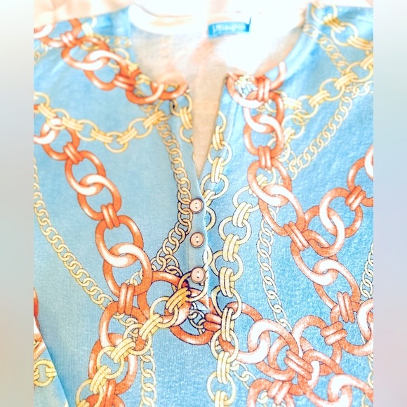 J. McLaughlin Chain Pattern Henley Sweater - Picture 5 of 8